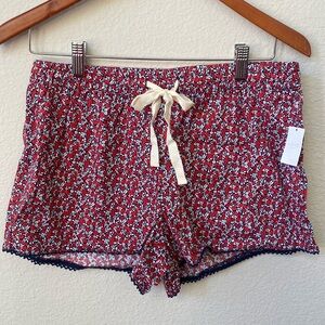NWOT Gap Love Floral Tie Waist Lounge Shorts size S